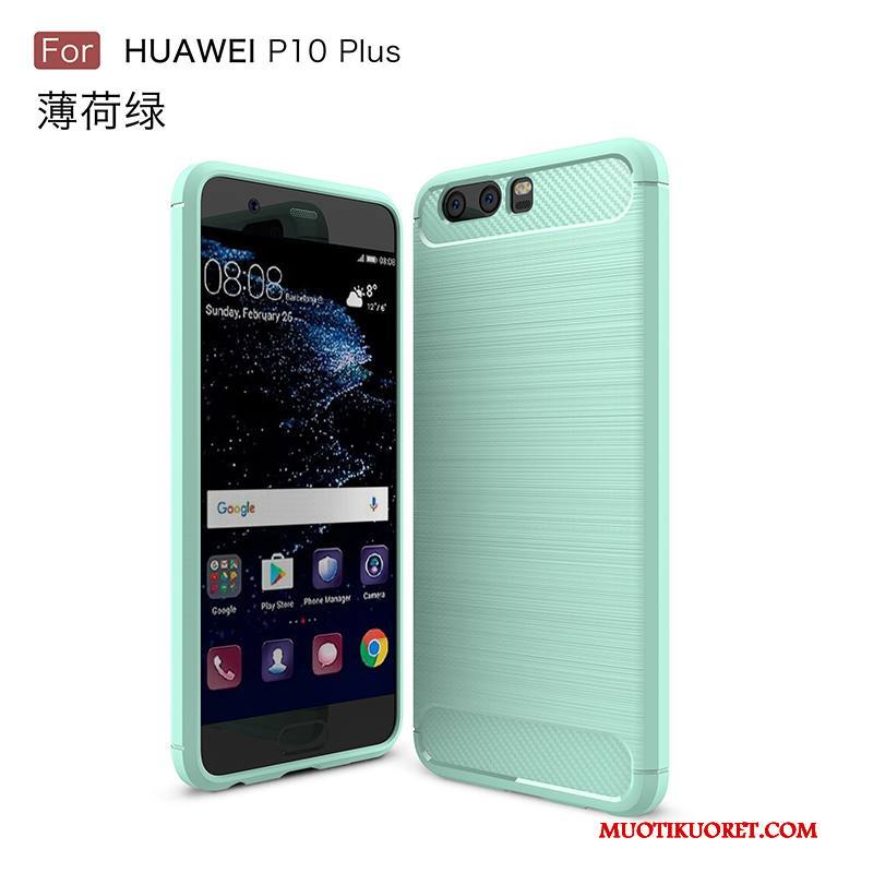 Huawei P10 Plus Kuori Sininen Suojaus Silikoni Pehmeä Neste Murtumaton Puhelimen Kuoret Kuitu