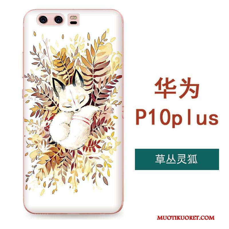 Huawei P10 Plus Luova Kuori Kiinalainen Tyyli Suojaus Taide Pehmeä Neste Vaaleansininen