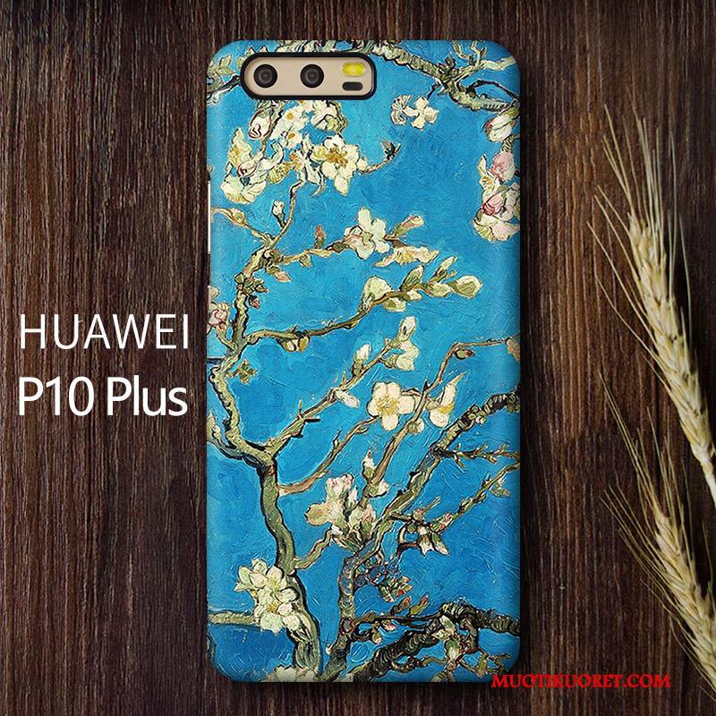 Huawei P10 Plus Taide Puhelimen Kuoret Korkea Pesty Suede Luova Kuori Murtumaton