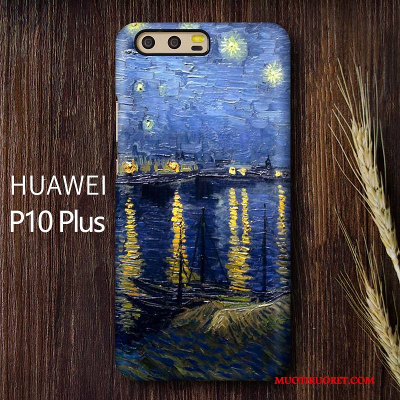 Huawei P10 Plus Taide Puhelimen Kuoret Korkea Pesty Suede Luova Kuori Murtumaton