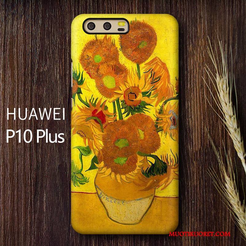 Huawei P10 Plus Taide Puhelimen Kuoret Korkea Pesty Suede Luova Kuori Murtumaton