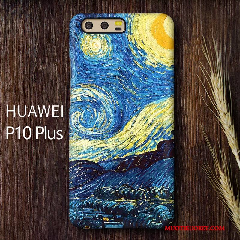 Huawei P10 Plus Taide Puhelimen Kuoret Korkea Pesty Suede Luova Kuori Murtumaton