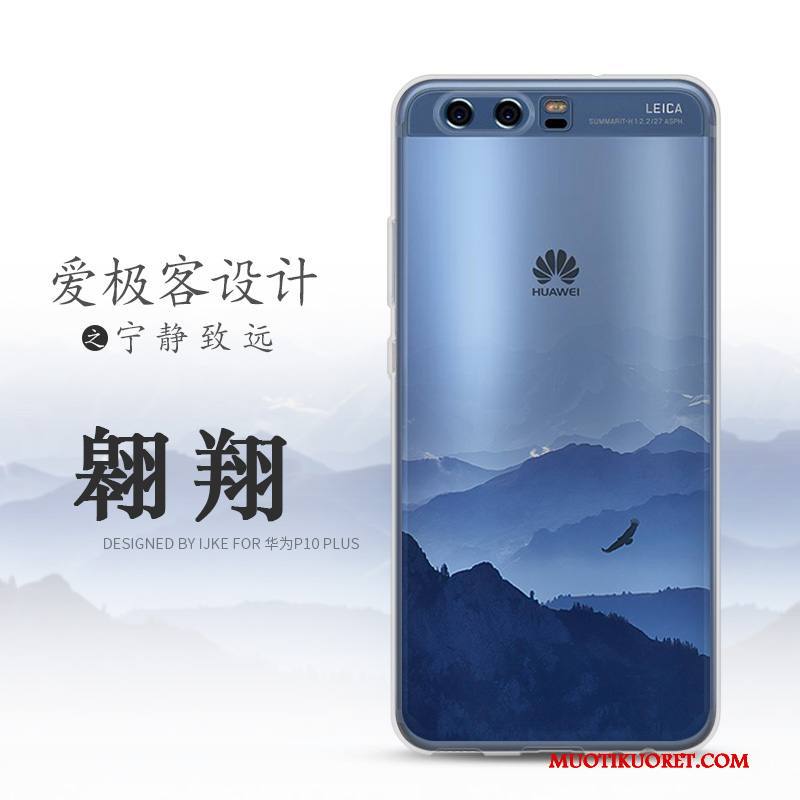 Huawei P10 Puhelimen Kuoret Murtumaton Suojaus Silikoni Maisema Valkoinen Kuori