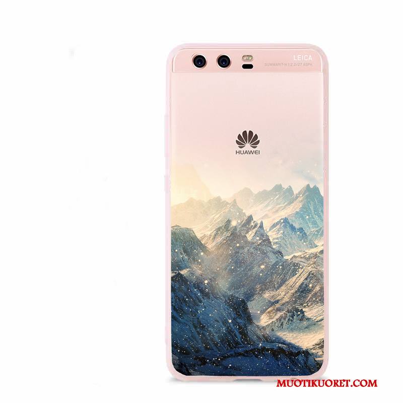 Huawei P10 Suojaus Keltainen Maisema Trendi Kuori Puhelimen Silikoni