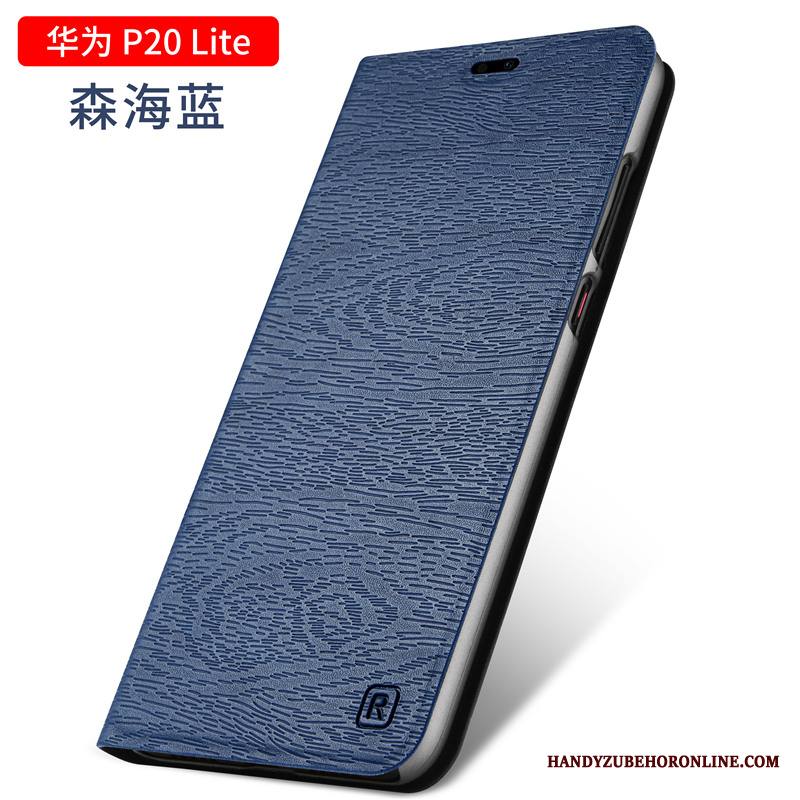 Huawei P20 Lite Kuori Simpukka Punainen All Inclusive Nahkakotelo Murtumaton Nuoret Puhelimen Kuoret