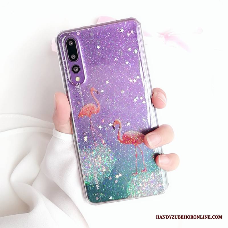 Huawei P20 Pro Kuori Luova Persoonallisuus Violetti Suojaus Jauhe Pehmeä Neste Kotelo