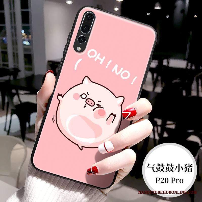 Huawei P20 Pro Kuori Puhelimen Kuoret Valkoinen Sarjakuva Kotelo Rakastunut Ihana Lasi