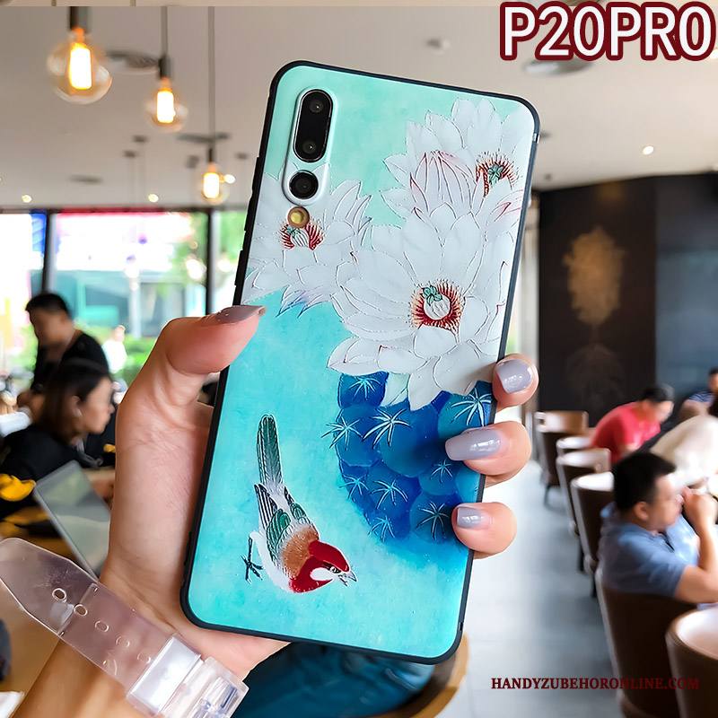 Huawei P20 Pro Kuori Ripustettavat Koristeet Murtumaton Valkoinen Persoonallisuus Silikoni Puhelimen Kuoret Suojaus