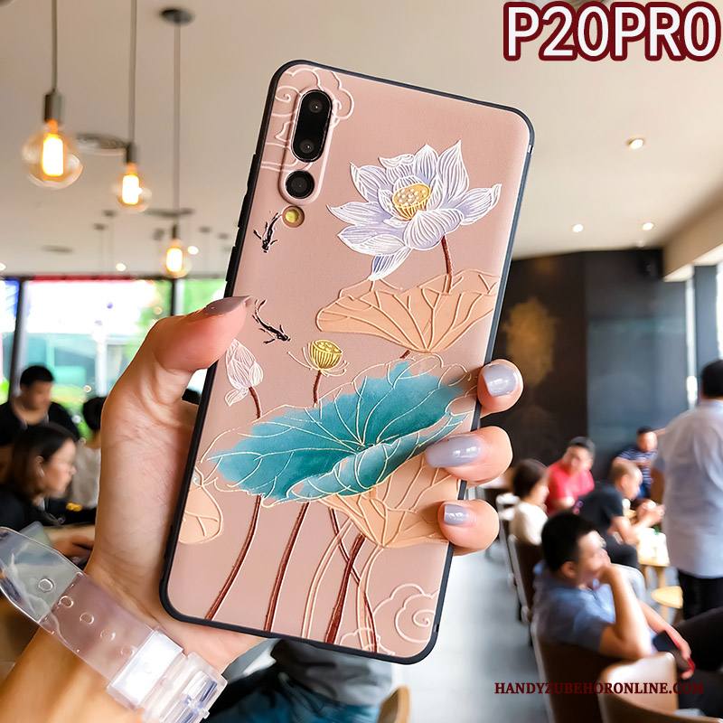 Huawei P20 Pro Kuori Ripustettavat Koristeet Murtumaton Valkoinen Persoonallisuus Silikoni Puhelimen Kuoret Suojaus