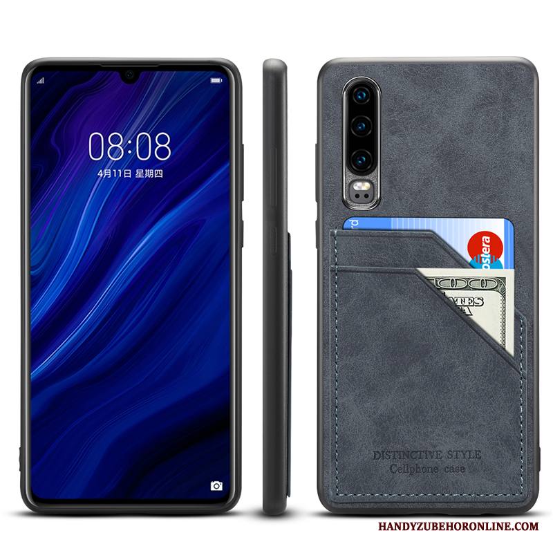 Huawei P30 Kuori Aito Nahka Uusi Murtumaton Kortti Ultra Kotelo Suojaus