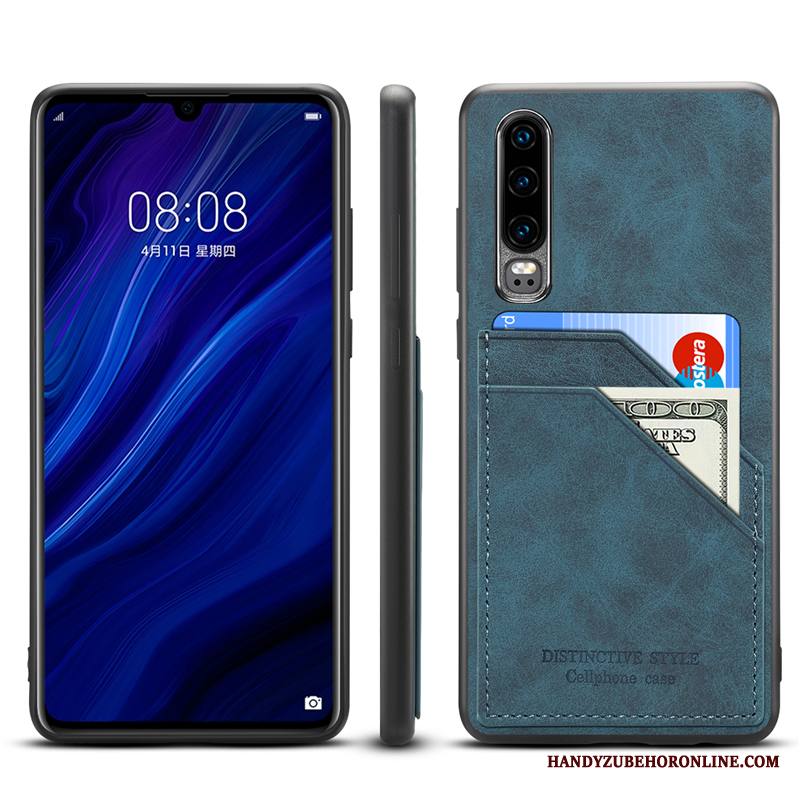 Huawei P30 Kuori Aito Nahka Uusi Murtumaton Kortti Ultra Kotelo Suojaus