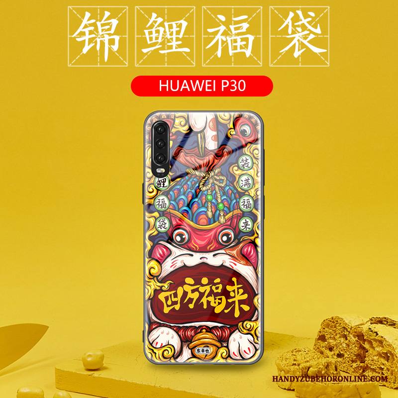 Huawei P30 Kuori All Inclusive Murtumaton Kiinalainen Tyyli Silikoni Puhelimen Kuoret Persoonallisuus Luova