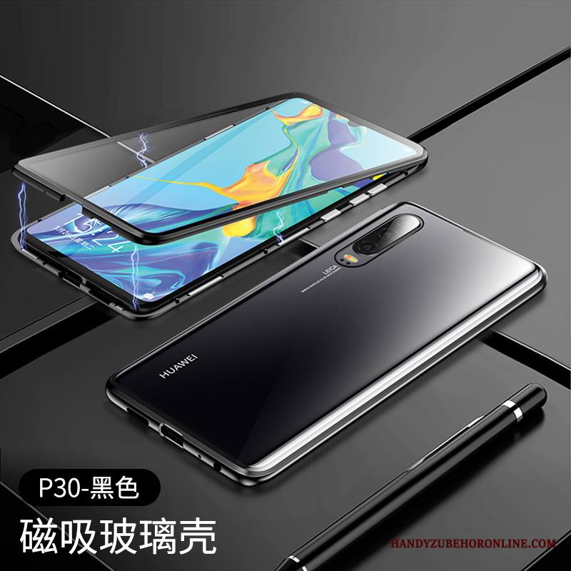 Huawei P30 Kuori Lasi Murtumaton All Inclusive Kaksipuolinen Ultra Suojaus Läpinäkyvä