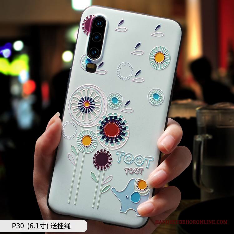 Huawei P30 Kuori Murtumaton Puhelimen Kuoret Pesty Suede Silikoni All Inclusive Persoonallisuus Tide-brändi