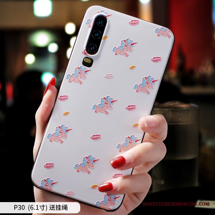 Huawei P30 Kuori Silikoni Pesty Suede Luova All Inclusive Suojaus Tide-brändi Ohut