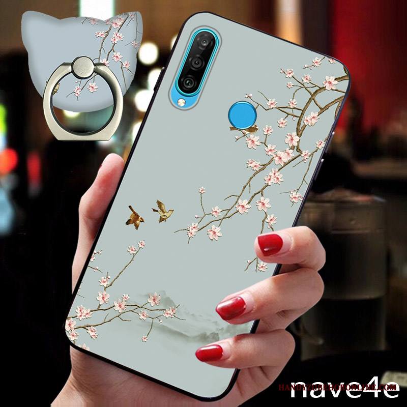 Huawei P30 Lite Kuori Luova Ohut Persoonallisuus Kukka Murtumaton Kohokuviointi Uusi