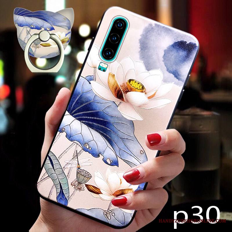 Huawei P30 Luova Silikoni Puhelimen Kuoret Kuori Tide-brändi Kiinalainen Tyyli Jauhe