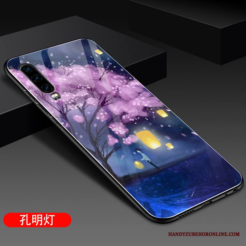 Huawei P30 Musta Silikoni All Inclusive Suojaus Kuori Kova Murtumaton