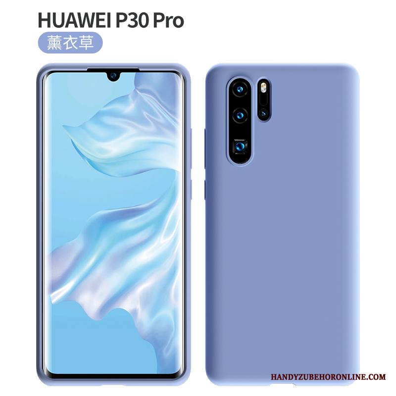 Huawei P30 Pro Kotelo Kuori Ylellisyys Kiinteä Väri Pehmeä Neste Murtumaton Punainen