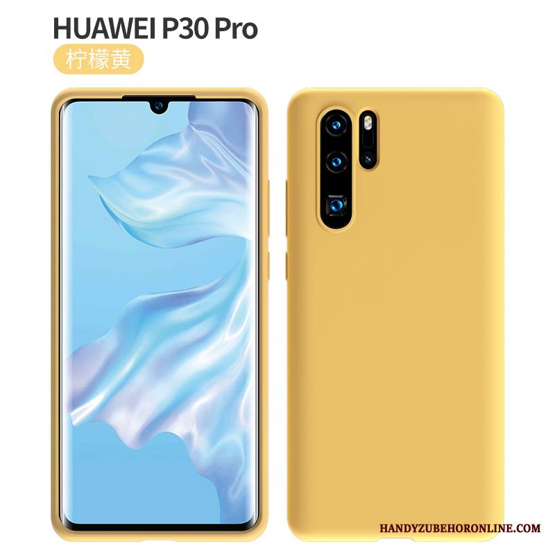 Huawei P30 Pro Kotelo Kuori Ylellisyys Kiinteä Väri Pehmeä Neste Murtumaton Punainen