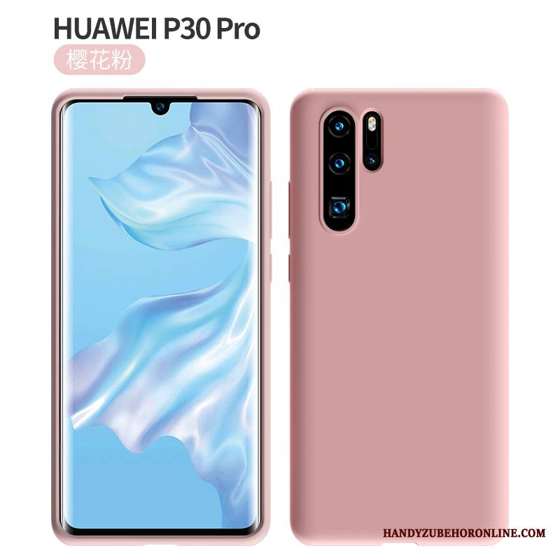 Huawei P30 Pro Kotelo Kuori Ylellisyys Kiinteä Väri Pehmeä Neste Murtumaton Punainen