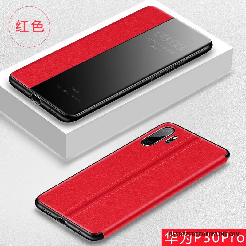 Huawei P30 Pro Kuori Karkaisu Murtumaton Kotelo Suojaus Nahkakotelo Simpukka Näytönsuojus