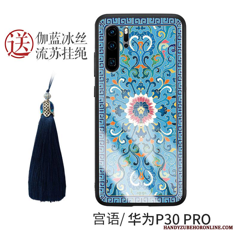 Huawei P30 Pro Kuori Kiinalainen Tyyli Lasi Silikoni All Inclusive Kotelo Murtumaton Luova