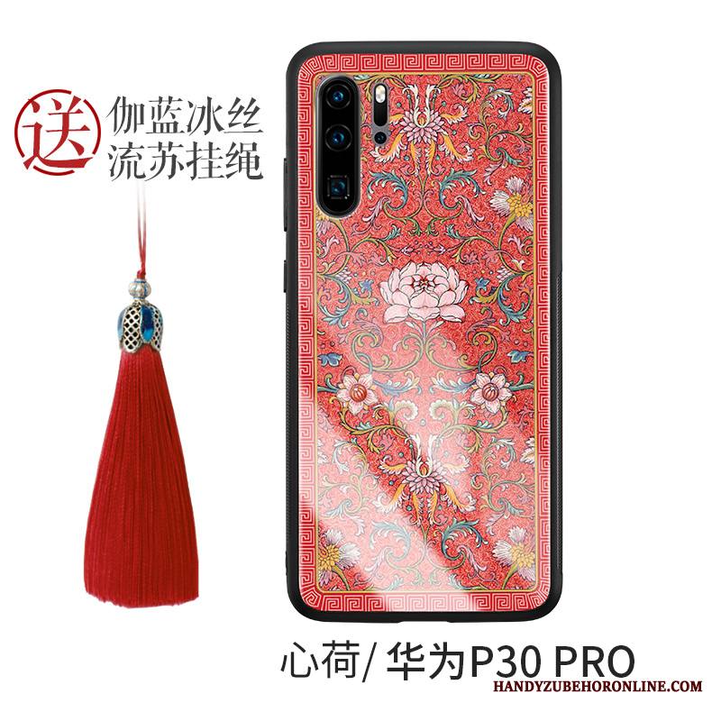 Huawei P30 Pro Kuori Kiinalainen Tyyli Lasi Silikoni All Inclusive Kotelo Murtumaton Luova