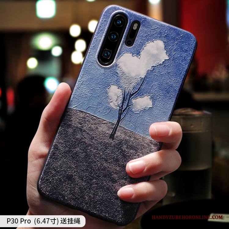 Huawei P30 Pro Kuori Ripustettavat Koristeet Persoonallisuus All Inclusive Pehmeä Neste Luova Pesty Suede Ultra