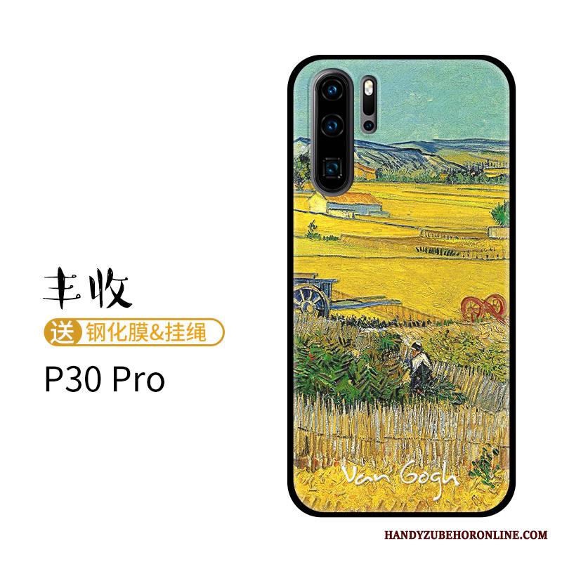 Huawei P30 Pro Öljyvärimaalaus Kotelo Silikoni Sarjakuva Ultra Puhelimen Kuoret Kuori