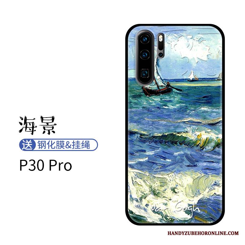 Huawei P30 Pro Öljyvärimaalaus Kotelo Silikoni Sarjakuva Ultra Puhelimen Kuoret Kuori