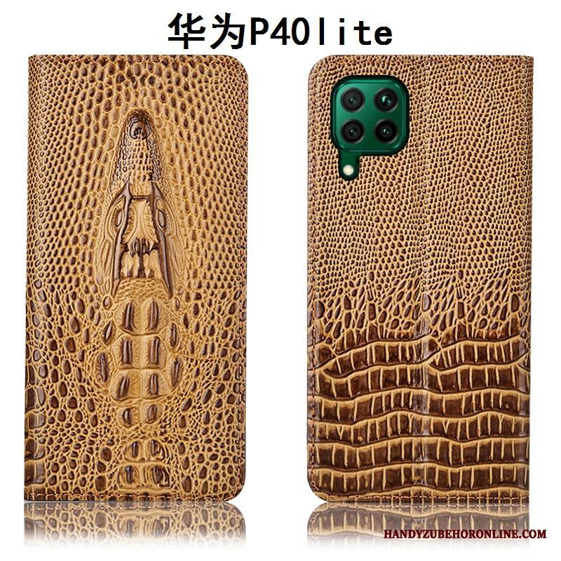 Huawei P40 Lite Kuori Kotelo Keltainen Suojaus Puhelimen Kuoret All Inclusive Nahkakotelo