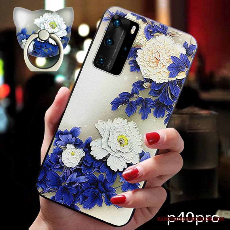 Huawei P40 Pro Kukka Uusi Kuori Murtumaton Sininen All Inclusive Puhelimen Kuoret