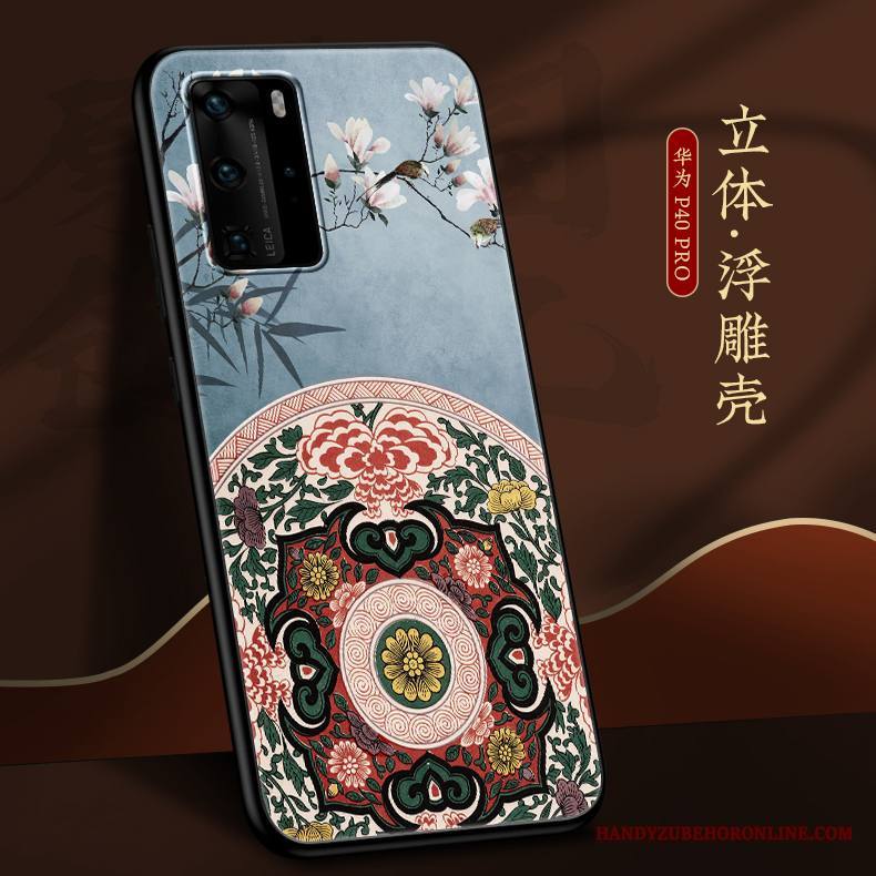 Huawei P40 Pro Kuori Kotelo Pesty Suede Murtumaton Kiinalainen Tyyli Harmaa Ohut Silikoni