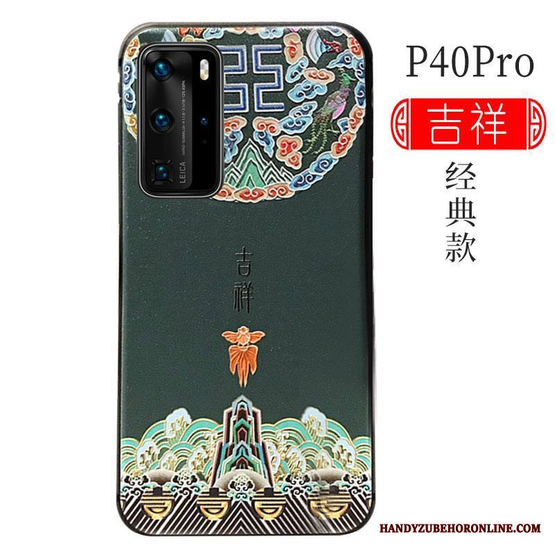 Huawei P40 Pro Kuori Murtumaton Tuki Sininen Pehmeä Neste Persoonallisuus Kotelo Trendi