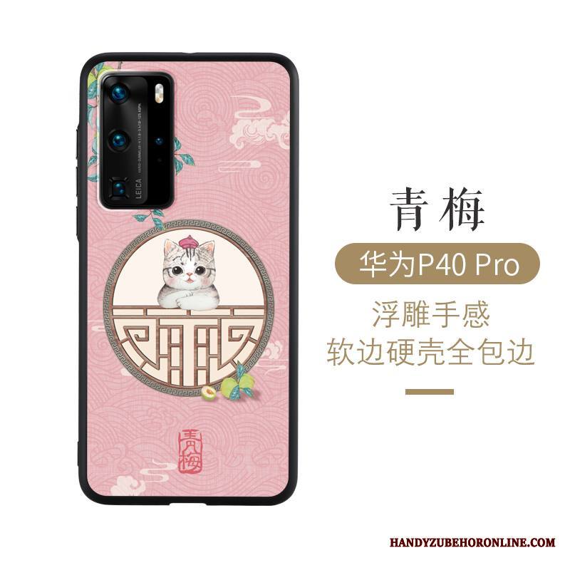 Huawei P40 Pro Kuori Rakastunut Persoonallisuus 说 Kissa Kiinalainen Tyyli Kotelo Puhelimen Kuoret