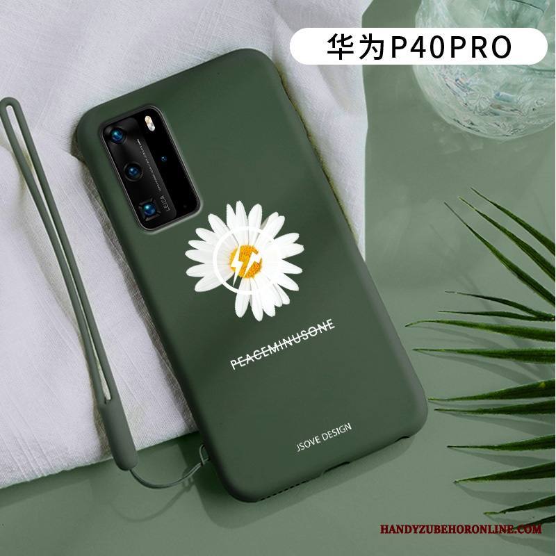 Huawei P40 Pro Kuori Vaalean All Inclusive Vihreä Luova Yksinkertainen Murtumaton Silikoni