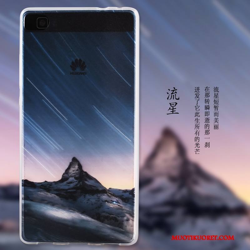 Huawei P8 Sininen Maalaus Kotelo Korkea Puhelimen Kuoret Suojaus Kuori