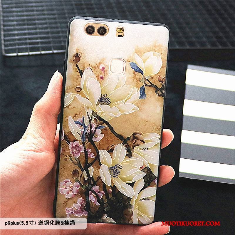 Huawei P9 Plus Kuori Puhelimen Kuoret Murtumaton Kotelo Kohokuviointi Suojaus Luova Violetti