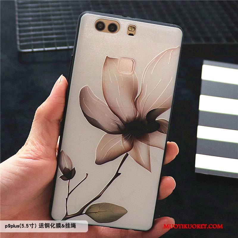 Huawei P9 Plus Kuori Puhelimen Kuoret Murtumaton Kotelo Kohokuviointi Suojaus Luova Violetti