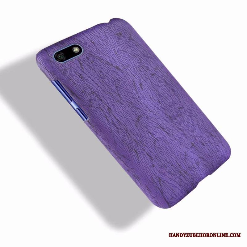 Huawei Y5 2018 Puhelimen Kuoret Kuori Puulajit Violetti Pesty Suede Vuosikerta Yksinkertainen