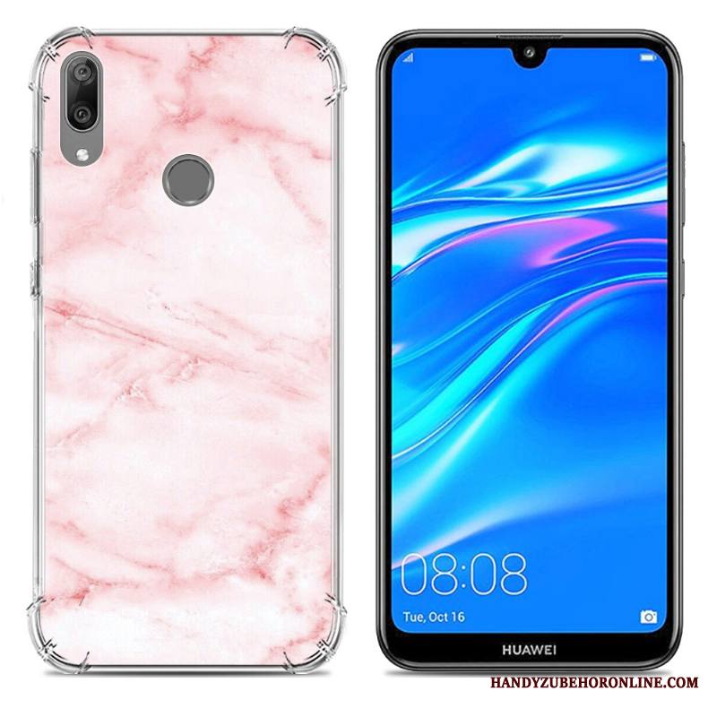 Huawei Y7 2019 Murtumaton Silikoni Kuori Sininen Puhelimen Kotelo Suupaltti