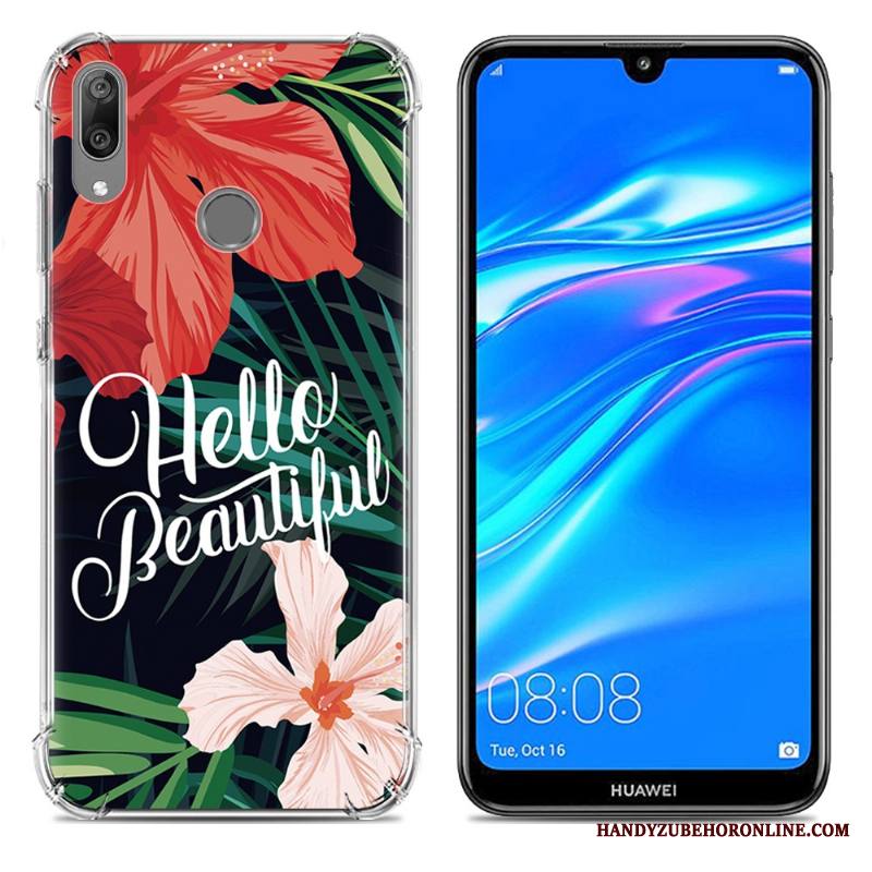 Huawei Y7 2019 Murtumaton Silikoni Kuori Sininen Puhelimen Kotelo Suupaltti