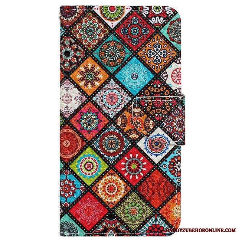 Kotelot Samsung Galaxy A13 Patchwork Kaulanauhalla