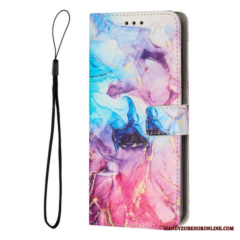 Kotelot Samsung Galaxy A14 / A14 5G Suojaketju Kuori Strip Marble