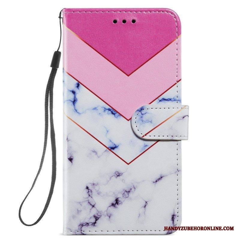 Kotelot Samsung Galaxy A54 5G Suojaketju Kuori Strappy Style Marble