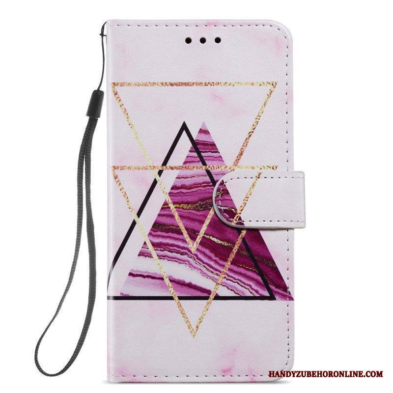 Kotelot Samsung Galaxy A54 5G Suojaketju Kuori Strappy Style Marble