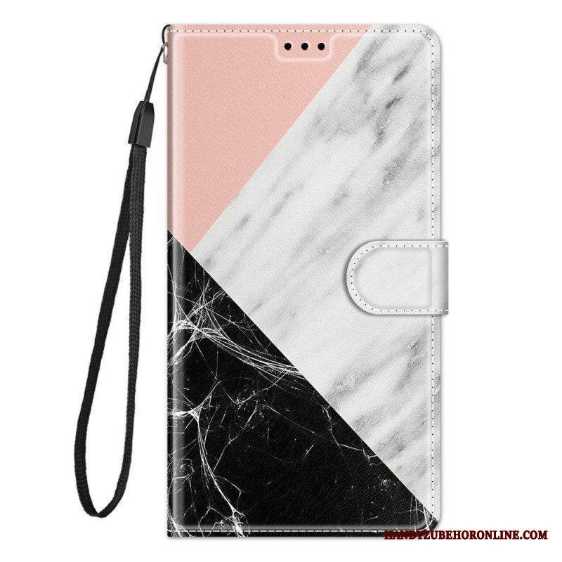 Kotelot Samsung Galaxy M53 5G Suojaketju Kuori Strip Marble