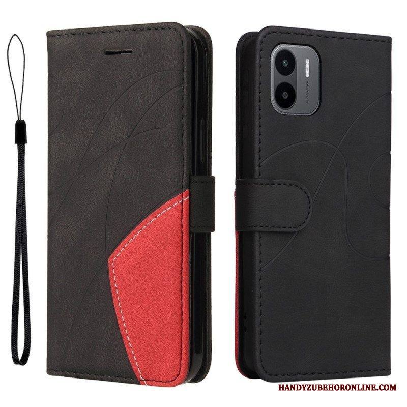 Kotelot Xiaomi Redmi A1 Kaksisävyinen Signature Faux Leather