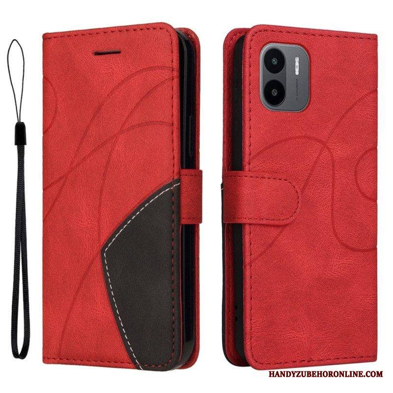 Kotelot Xiaomi Redmi A1 Kaksisävyinen Signature Faux Leather